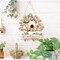 Door Hangers Welcome Sign Blooming Flowers Birdhouse Wall Tags Plaque for Farmhouse Porch Front Yard Ornament Ironwork